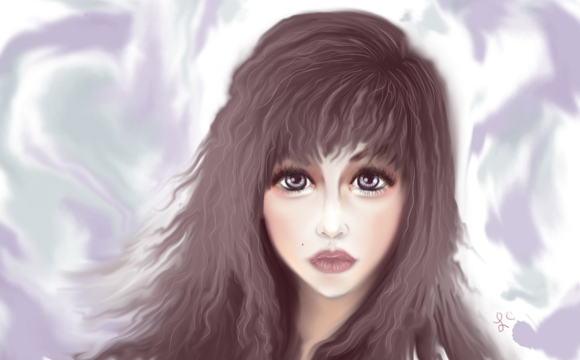 wavy hair sketch
