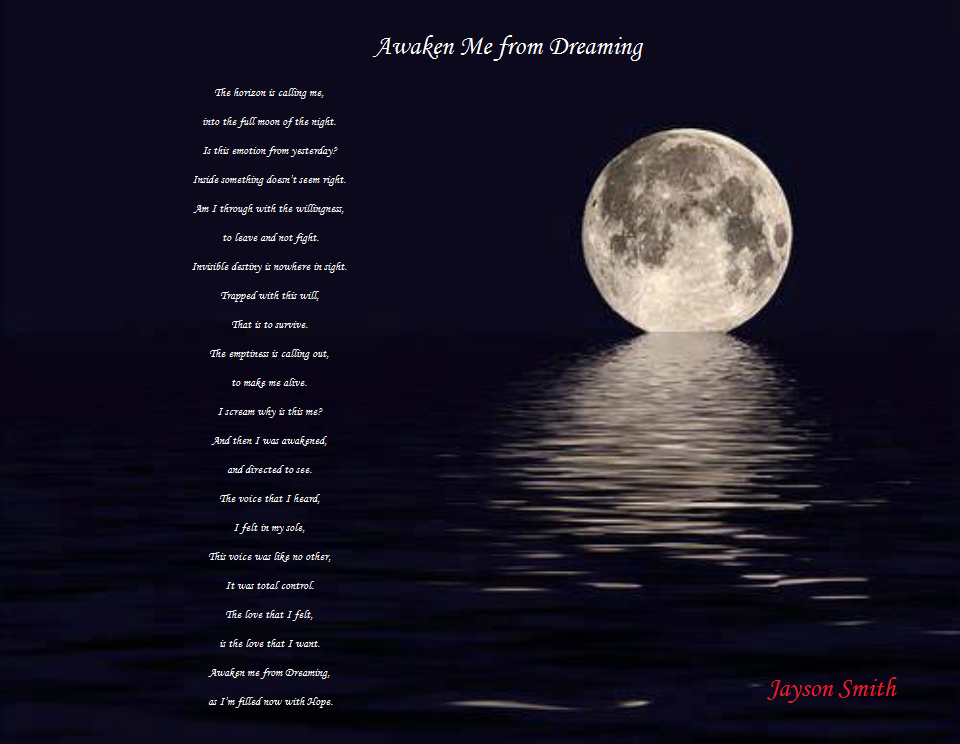 Awaken Me from Dreaming Awaken Me from Dreaming