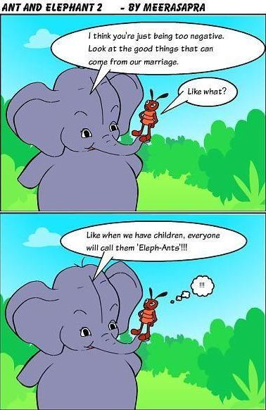 The ant and the elephant The ant and the elephant