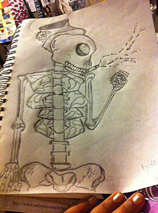 Smoking skelton 