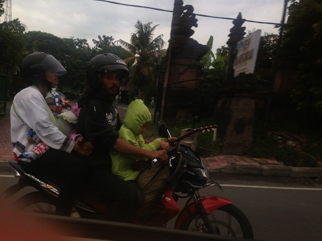A family on a motor bike is this safe? A family on a motor bike is this safe?