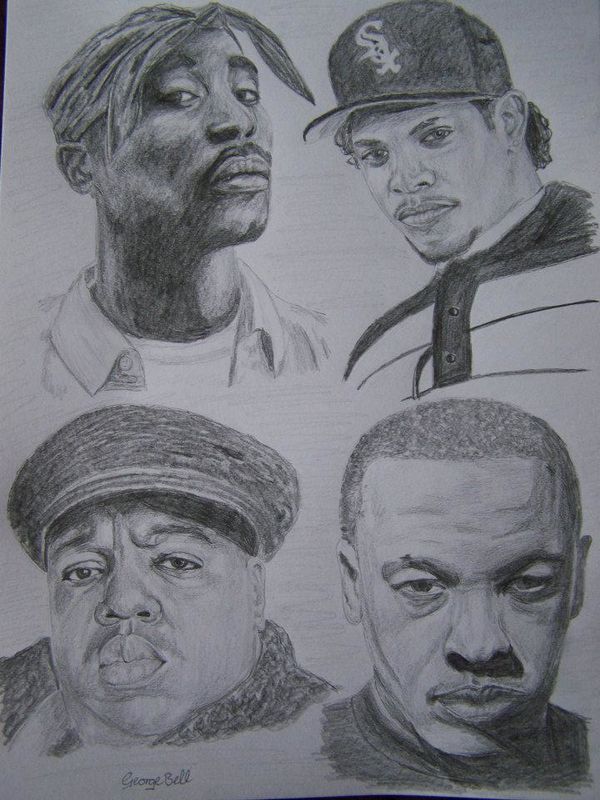 tupac, eazy e, biggy smalls, dr dre