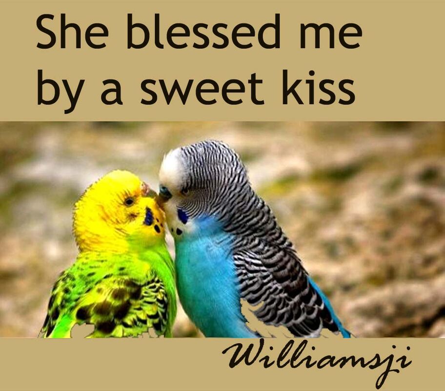 She Blessed me by a sweet Kiss !  