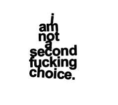 NO-ONE,S 2ND CHOICE !?X NO-ONE,S 2ND CHOICE !?X
