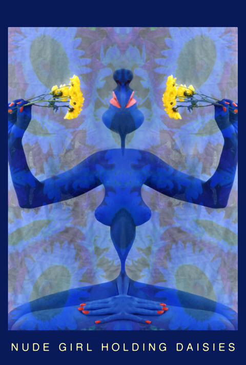 Mini Poster: NUDE GIRL HOLDING DAISIES