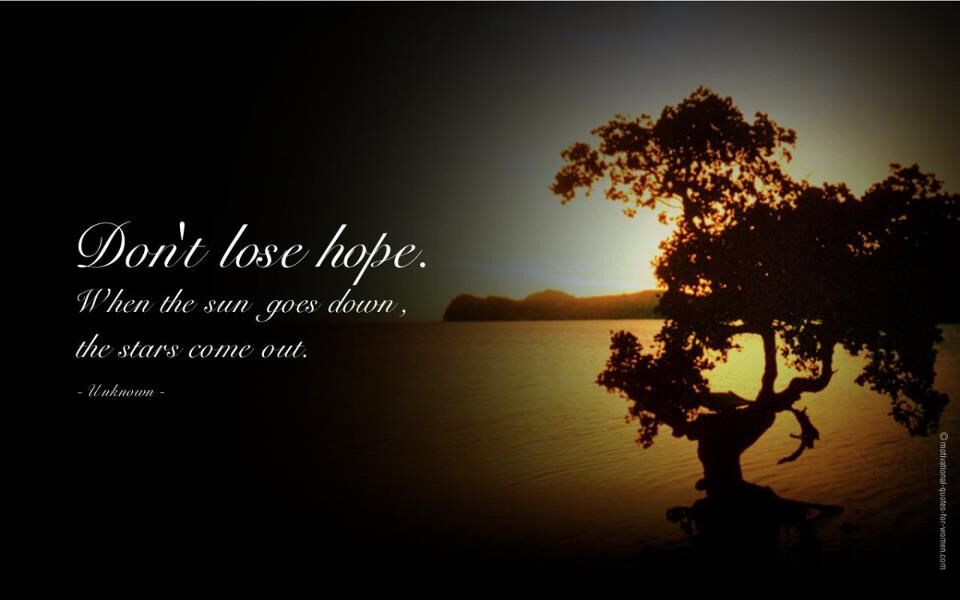 Never give up.... Never give up....