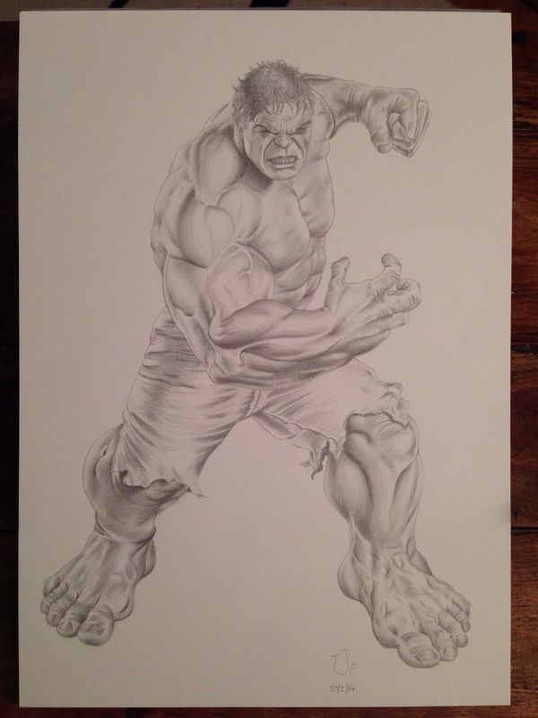The Hulk A3 Drawing