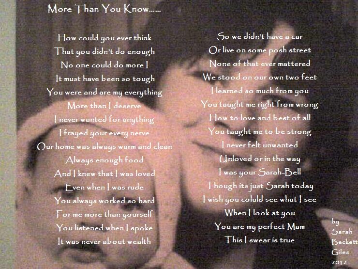 More than you know.... More than you know....