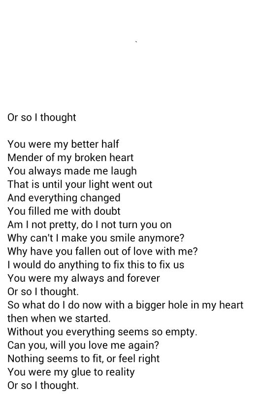 Or so I thought