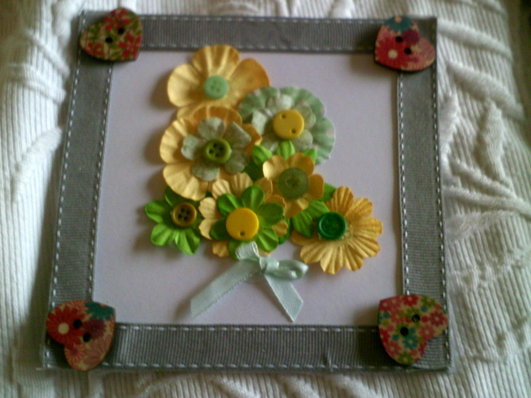 birthday card of spring flowers