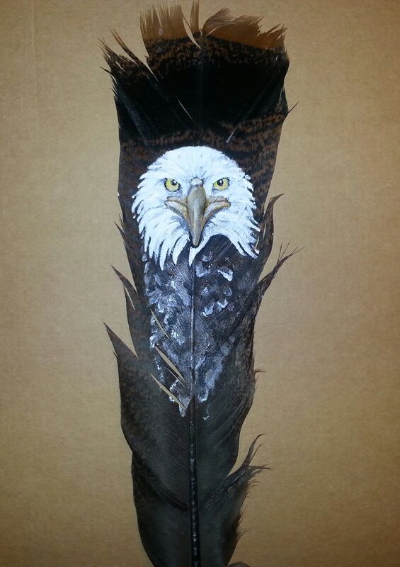 Painted Turkey Feather