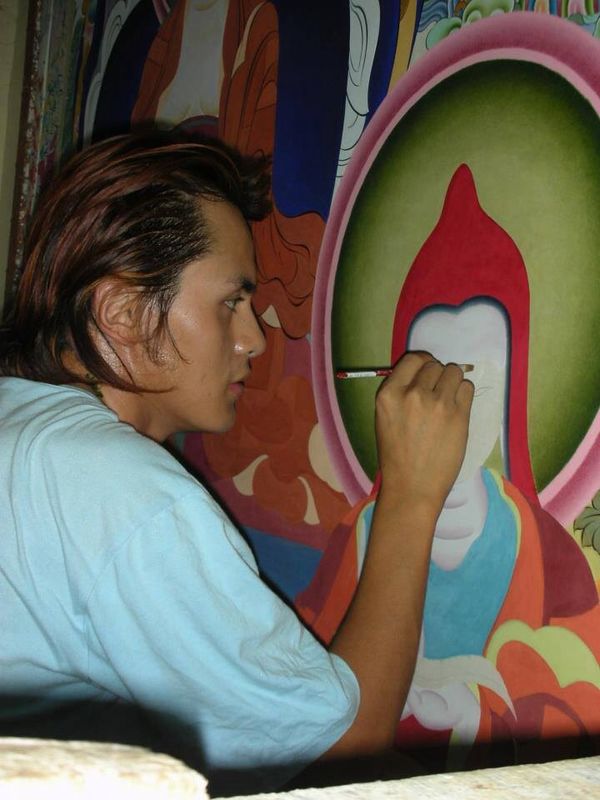 10zin Finest scrolling thangka painting. 10zin Finest scrolling thangka painting.