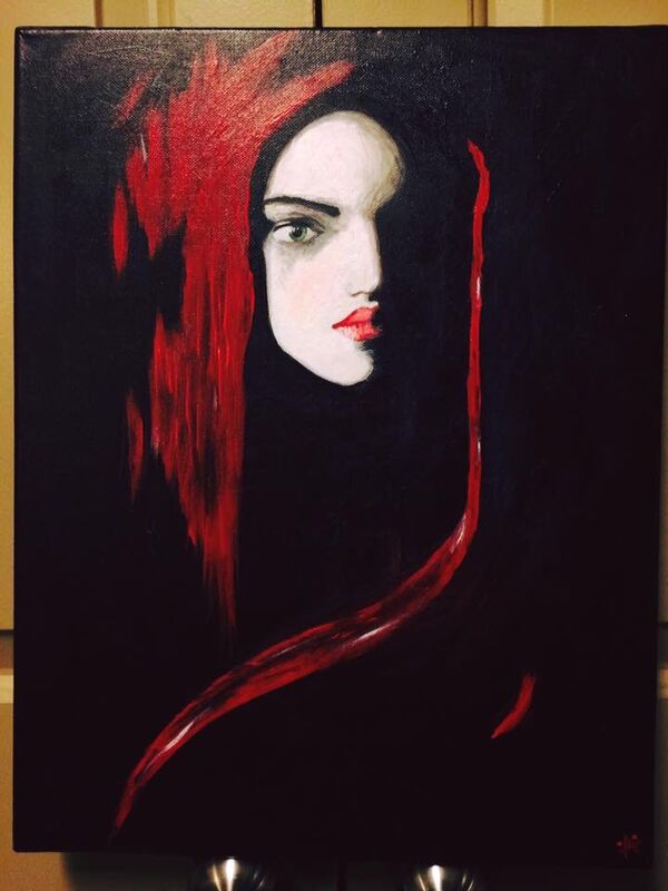 Lady in red