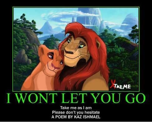 I won’t let you go I won’t let you go