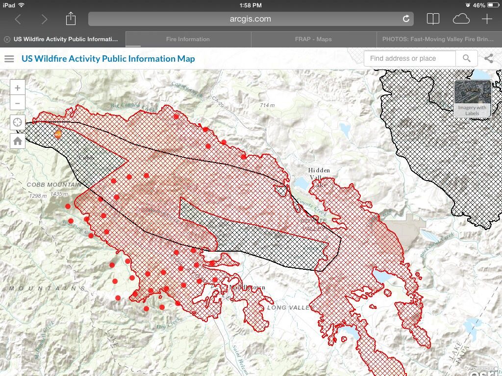 Realtime....Valley Fire touches home. Realtime....Valley Fire touches home.