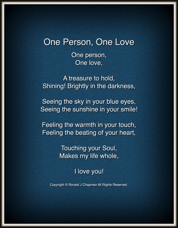 One Person, One Love One Person, One Love