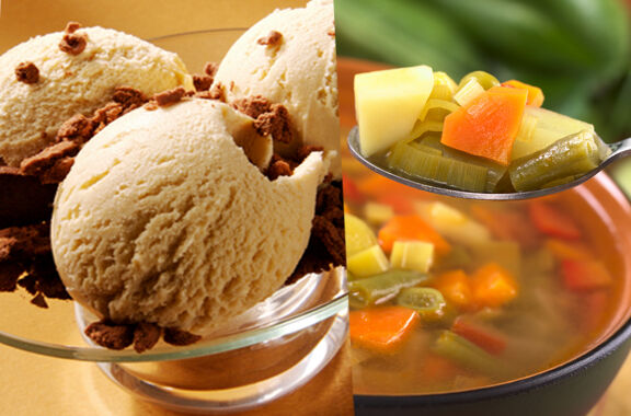 Ice Cream In Vegetable Soup