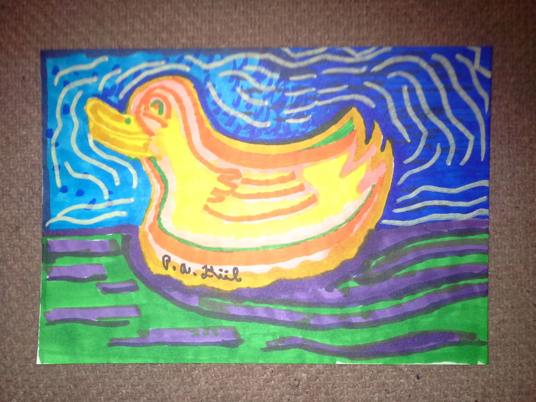 Psychedelic duck