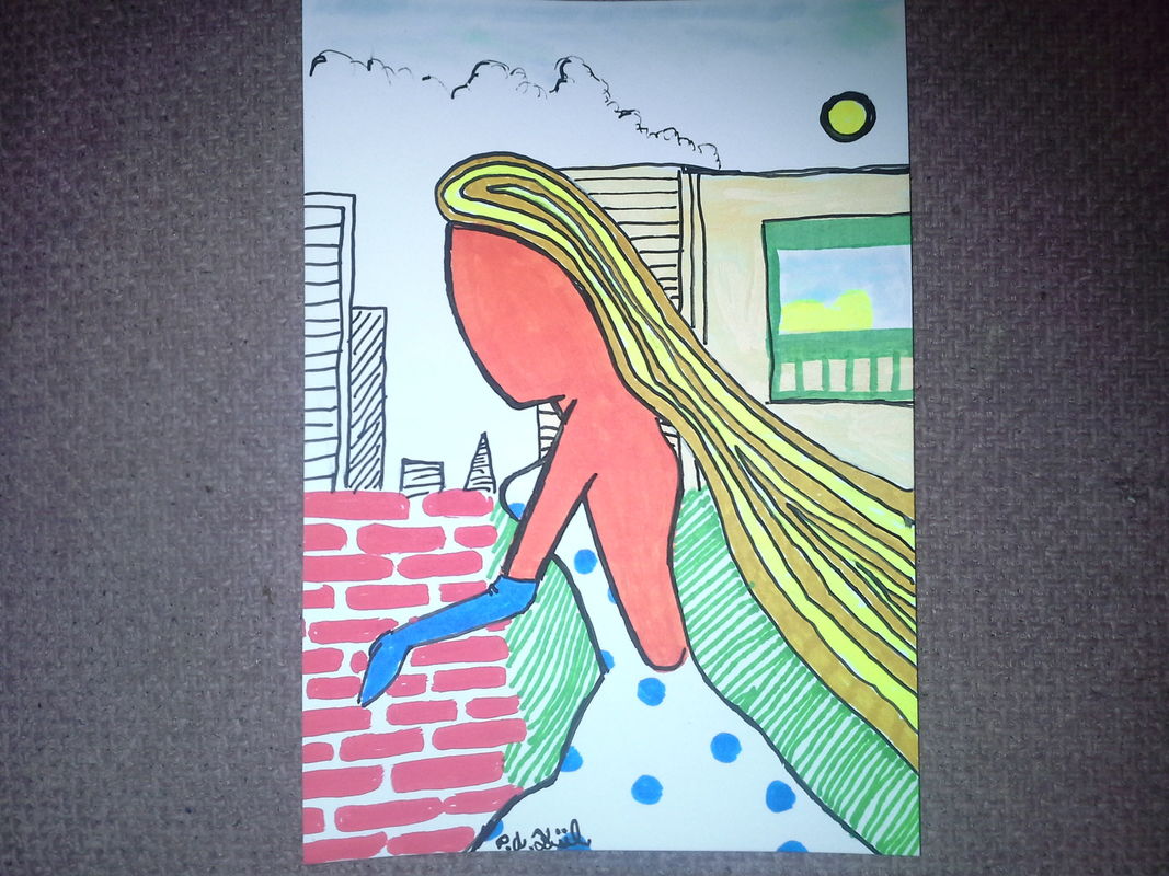 Orange lady
