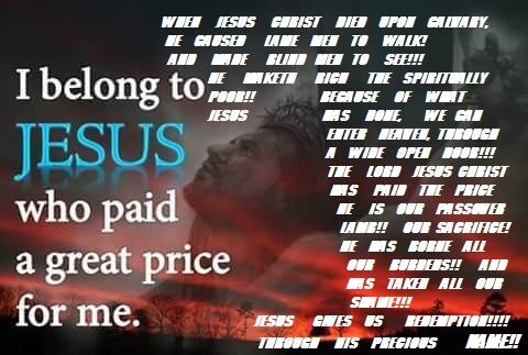 redemption thru JESUS