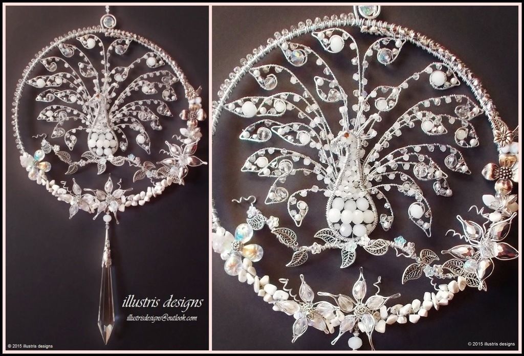 White Peacock suncatcher White Peacock suncatcher