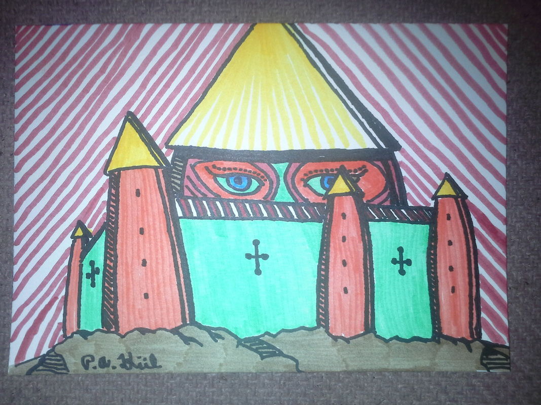 Colourful monastery