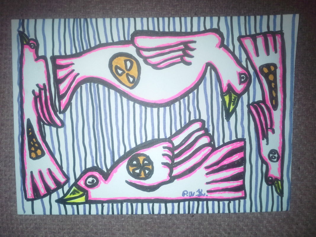 Pink birds