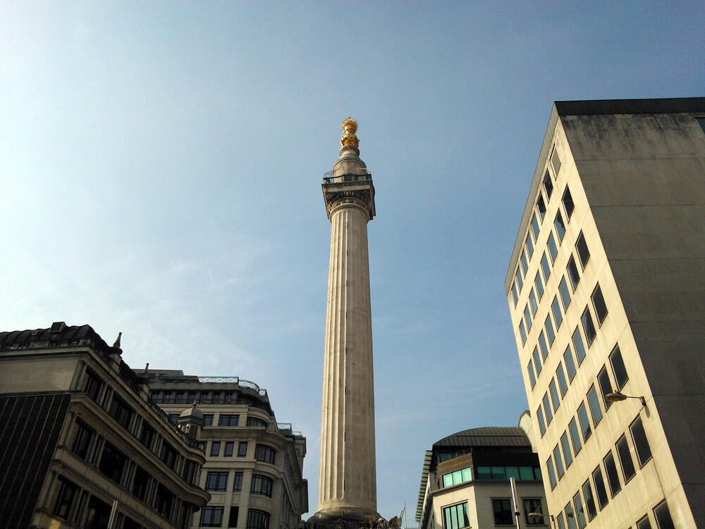The man at the top of the monument The man at the top of the monument