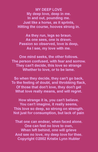 POEM 38 THE LOVE OF MY LIFE