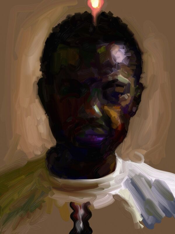 Self portrait lost into life