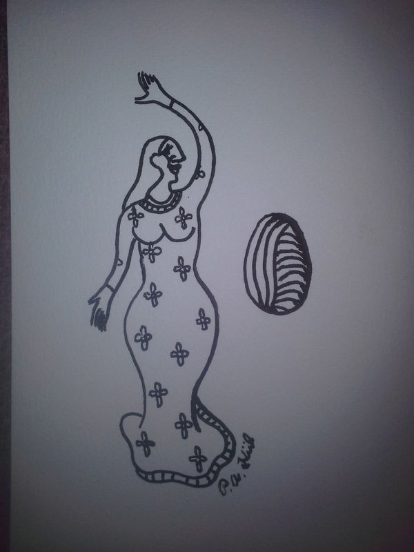 Woman and egg!