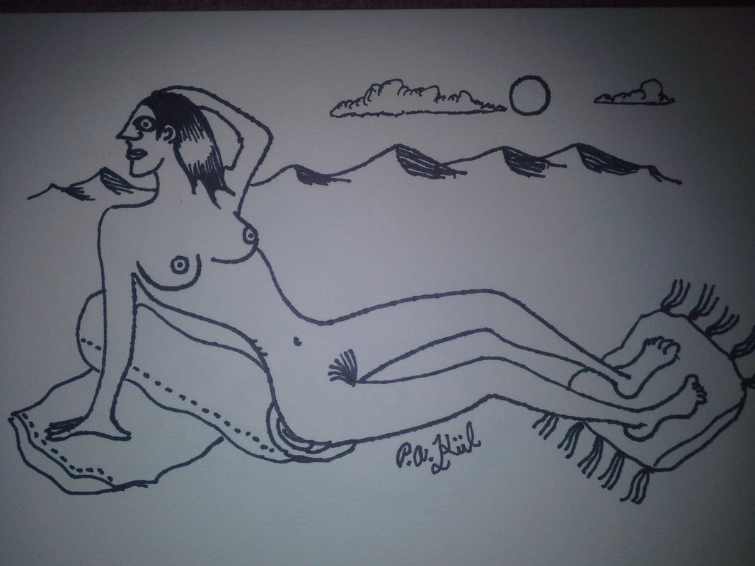 Lanky nude!