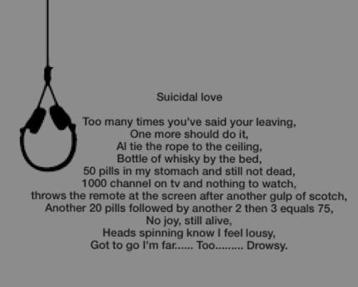 Suicidal lover