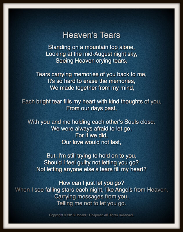 Heaven's Tears - Poem by Ron Chapman