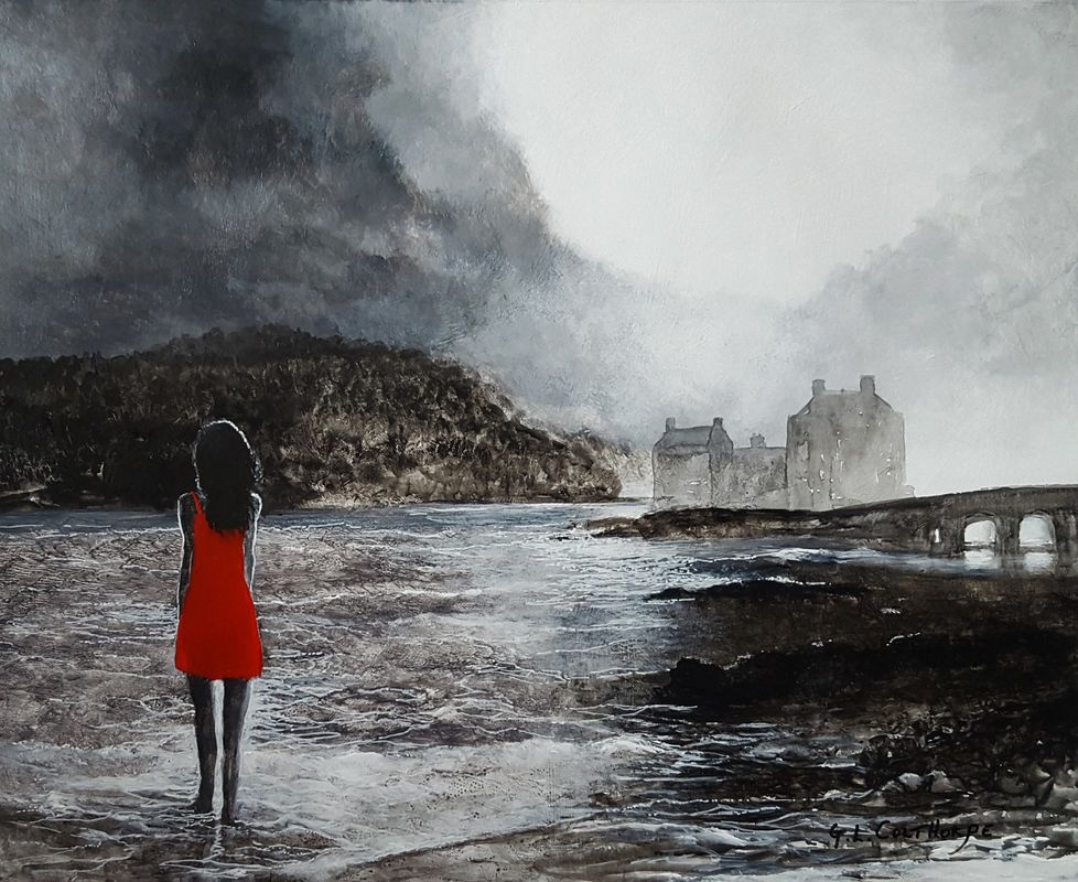 Lady in Red -  Eilean Donan Castle Scotland