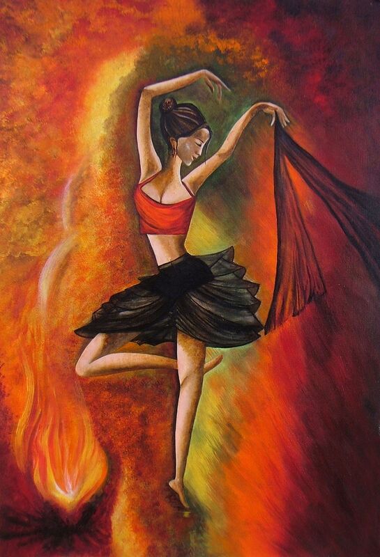 Sizzling Dance - Original Acrylic Painting ( Sold)