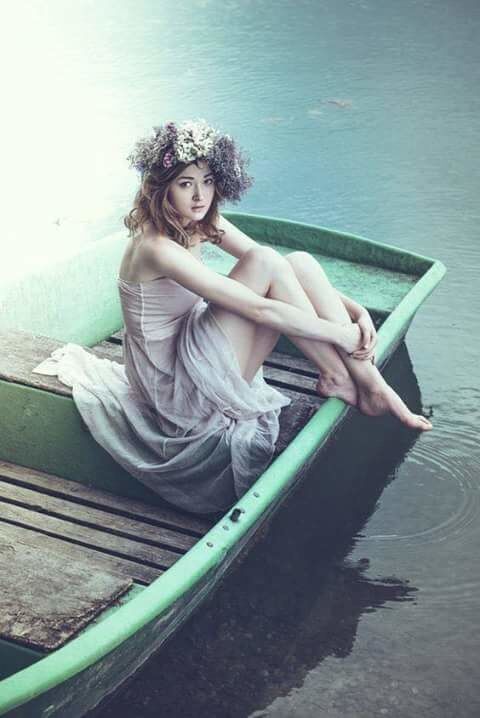 The girl in the boat
