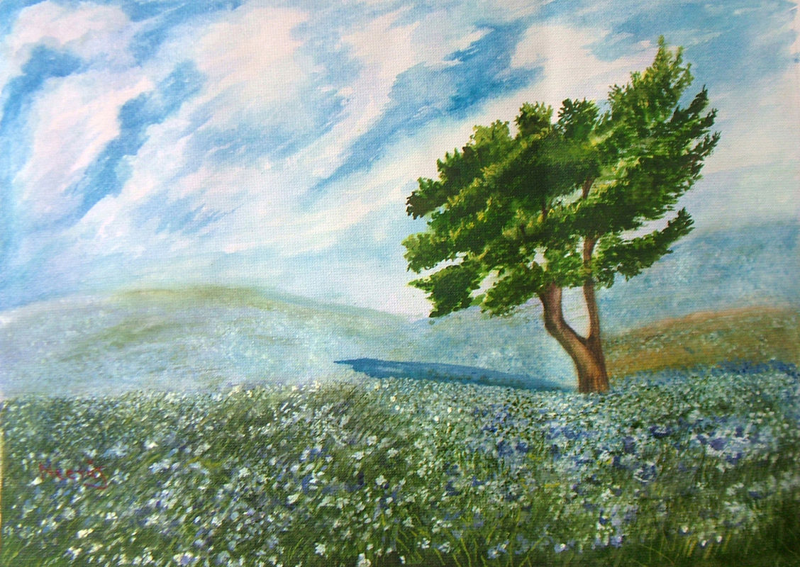 Planet Green - Original Water Color Painting Planet Green - Original Water Color Painting