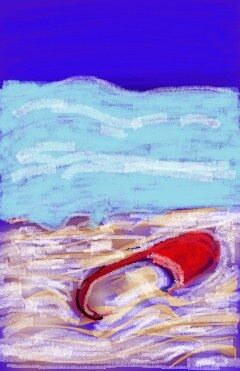 An abandoned slipper 