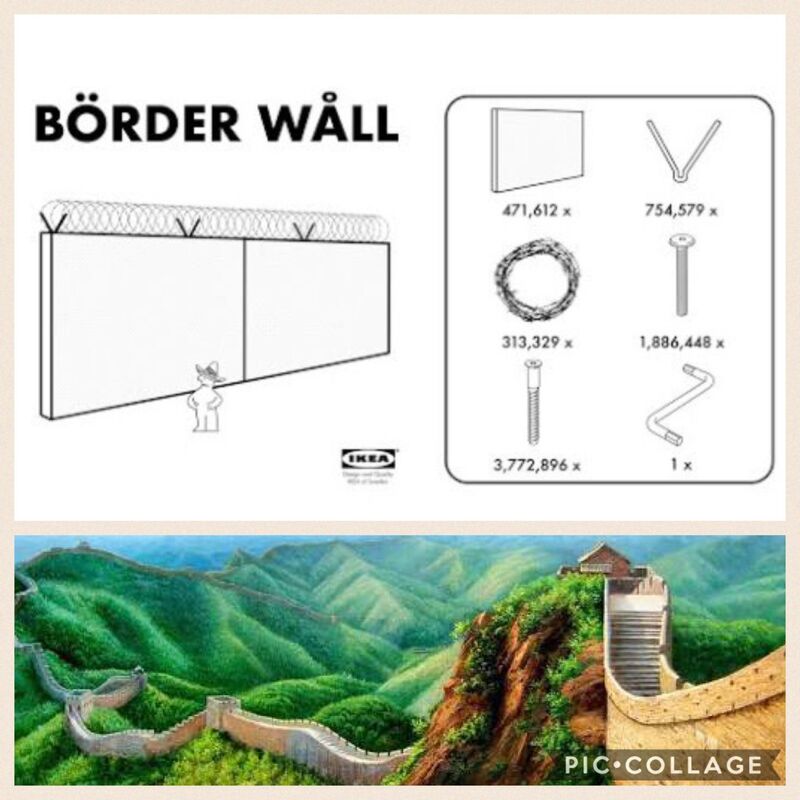 mock Mexicana border Wall by IKEA :)))
