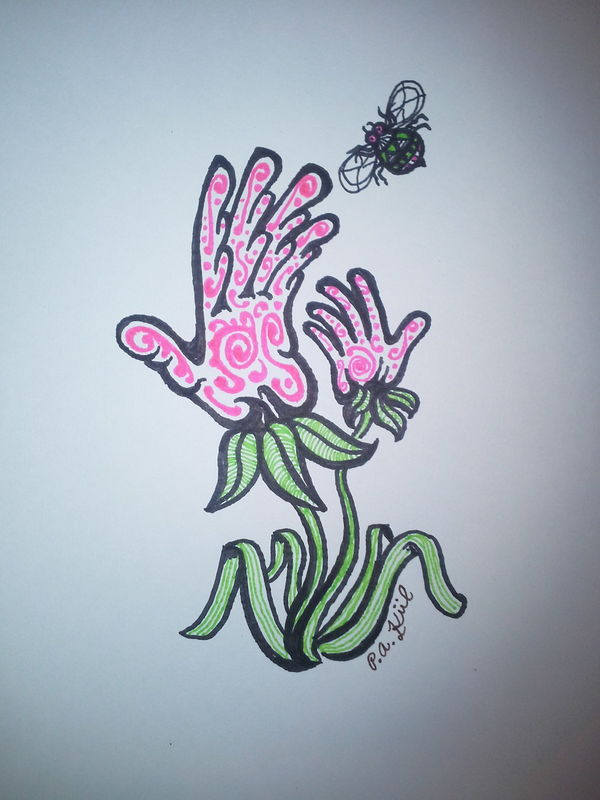Hand flowers!