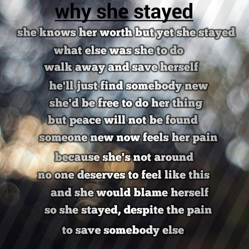 Why she stayed