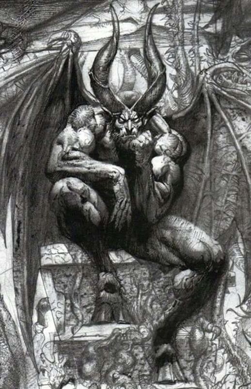 Upon his throne