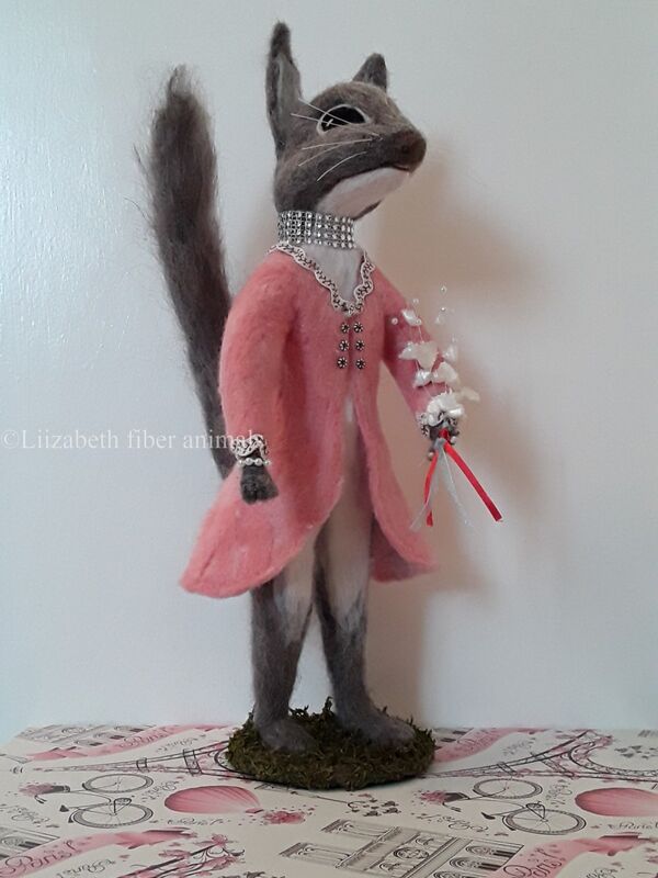 squirel art. needle felting sculpture