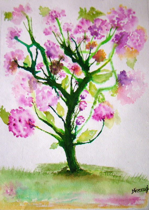 Blooms and Delights- Original Water Color Painting Blooms and Delights- Original Water Color Painting