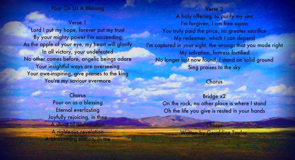 Pour on us a Blessing