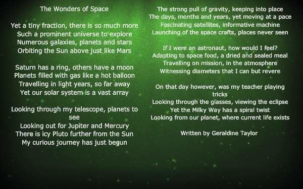 space poems planets