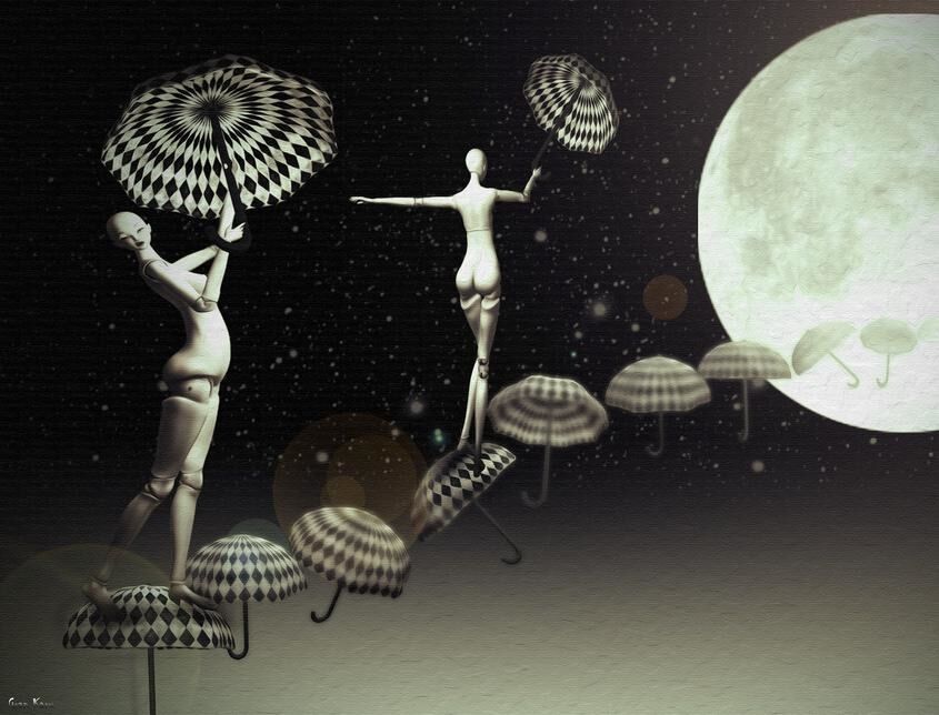 The umbrella moon