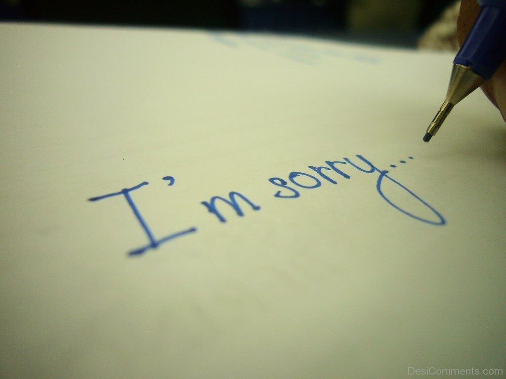 I Apologize