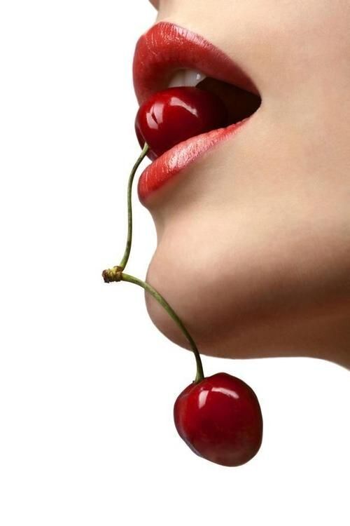 With lips like a cherry tree...